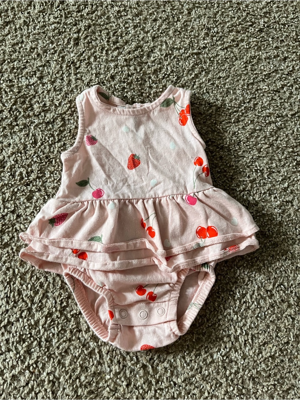 Carter’s Strawberry Newborn Ruffle Bodysuit